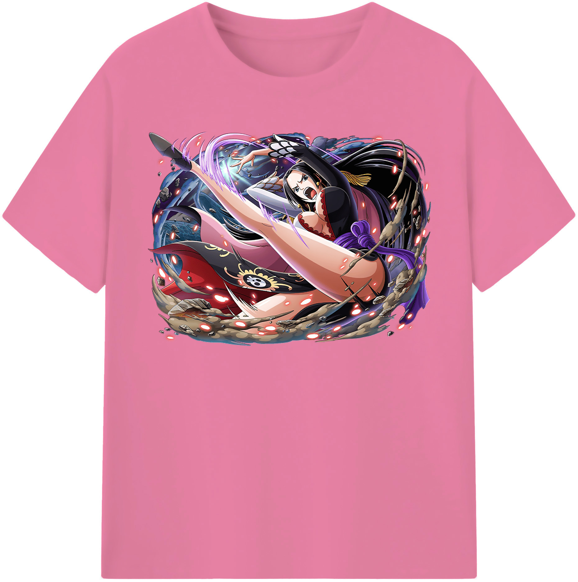 ワンピース ボア・ハンコック ONE PIECE Boa·Hancock 綿100％半袖Tシャツ（フロントプリント）